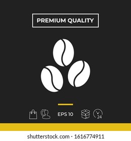 Coffee beans line icon. Graphic elements for your design