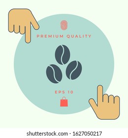 Coffee beans line icon. Graphic elements for your design