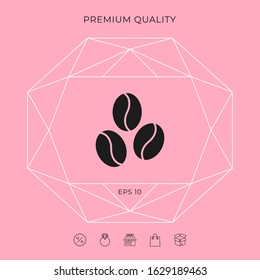 Coffee beans line icon. Graphic elements for your design