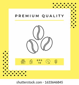 Coffee beans line icon. Graphic elements for your design
