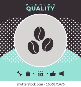 Coffee beans line icon. Graphic elements for your design