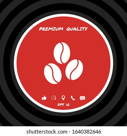 Coffee beans line icon. Graphic elements for your design