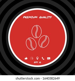 Coffee beans line icon. Graphic elements for your design