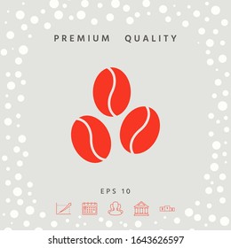 Coffee beans line icon. Graphic elements for your design