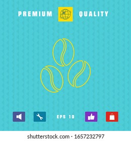 Coffee beans line icon. Graphic elements for your design