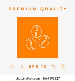 Coffee beans line icon. Graphic elements for your design