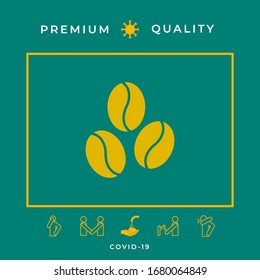 Coffee beans line icon. Graphic elements for your design