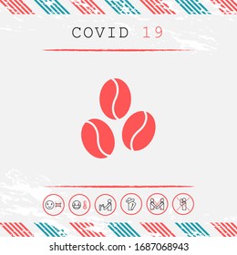 Coffee beans line icon. Graphic elements for your design