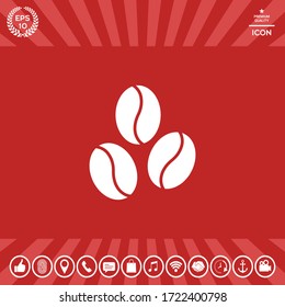 Coffee beans line icon. Graphic elements for your design