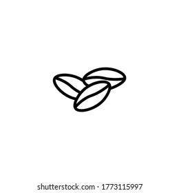 Coffee beans line icon. isolated vector element of Coffee bean