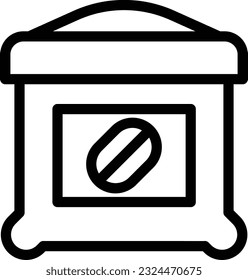 Coffee Beans Line Icon - Single Icon, Vector  