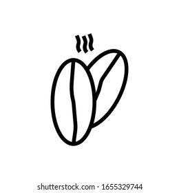 Coffee Beans Line Icon Vector Illustartion