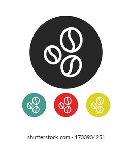 coffee beans line icon, vector illustration