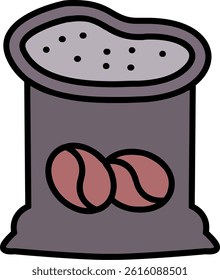 Coffee Beans Line Vector Icon Design