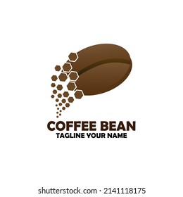 coffee beans logo. coffee bean design logo vector