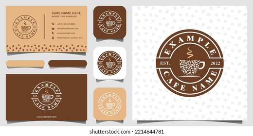Logo für Kaffeebohnen oder Logo für Kaffeebohnen-Becher