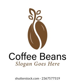 Coffee Beans Logo Design Coffee Seed Logotype