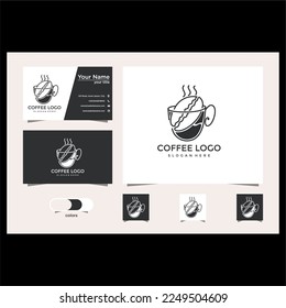 coffee beans logo design template