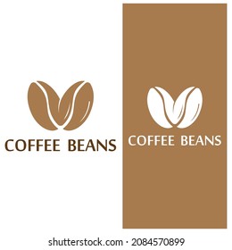 coffee beans logo icon vector template