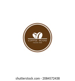 coffee beans logo icon vector template