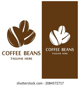 coffee beans logo icon vector template