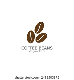 Ilustración vectorial de icono de logotipo de granos de café