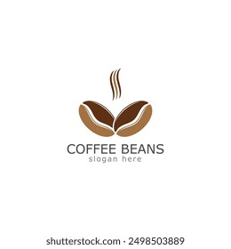 coffee beans logo icon vector illustration
