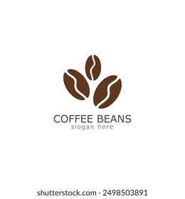 coffee beans logo icon vector illustration