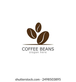 coffee beans logo icon vector illustration
