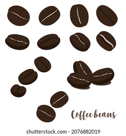 Coffee beans logo icons vector illustration design on white background.