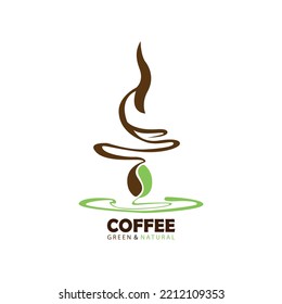 coffee beans logo. illustration of a coffee logo vector
