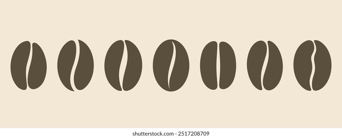 Coffee beans logo. Isolated coffe beans on vintage  background