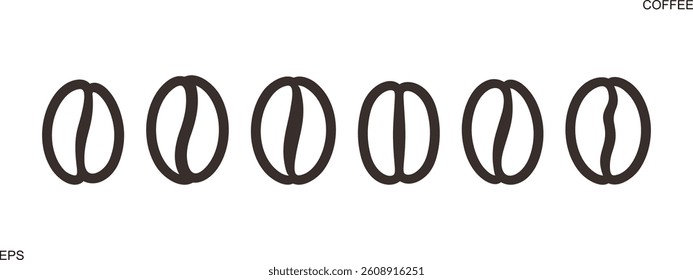 Coffee beans logo. Isolated coffe beans on white background