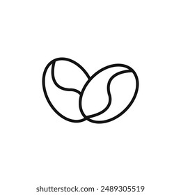 Coffee beans logo sign vector outline