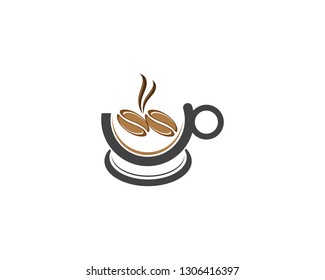 Coffee Beans Logo Template vector icon