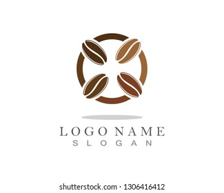 Coffee Beans Logo Template vector icon