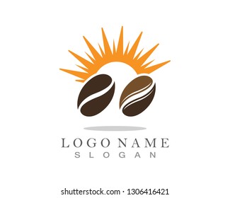 Coffee Beans Logo Template vector icon