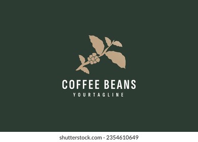 Coffee beans logo vector icon illustration