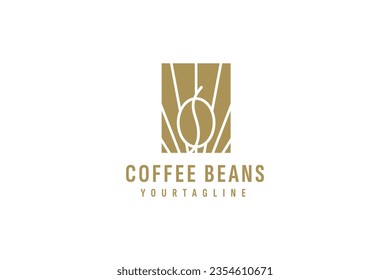 Coffee beans logo vector icon illustration