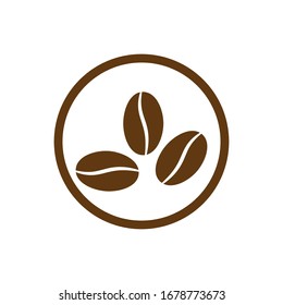 Logo für Kaffeebohnen Vektorillustration-Design