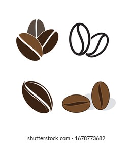 coffee beans logo vector illustration design