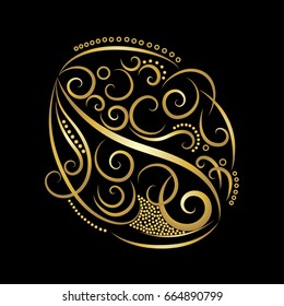Coffee beans logo, Vector illustration flat design with long shadow.