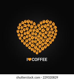 Coffee Beans Love Concept Background