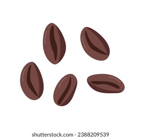 Coffee beans for making coffee. Vector illustration, Isolated on a white background.