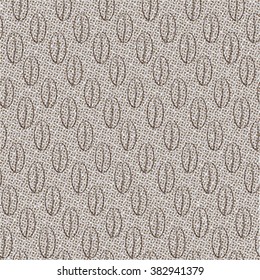 Coffee beans on a burlap background. 