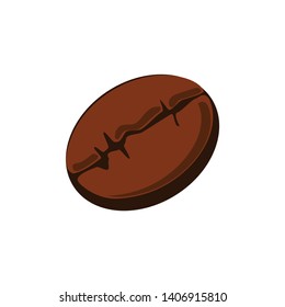 Coffee beans on a white background