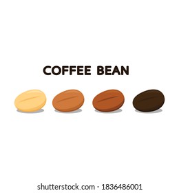 Kaffeebohnen auf weißem Hintergrund.