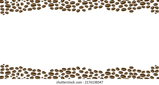 Coffee beans on a white background. Coffee background.