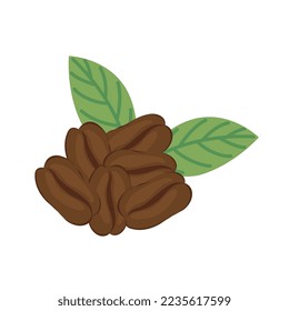 granos de café de fondo blanco