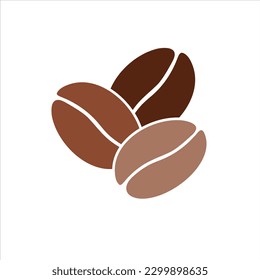 Coffee beans on white background. 
